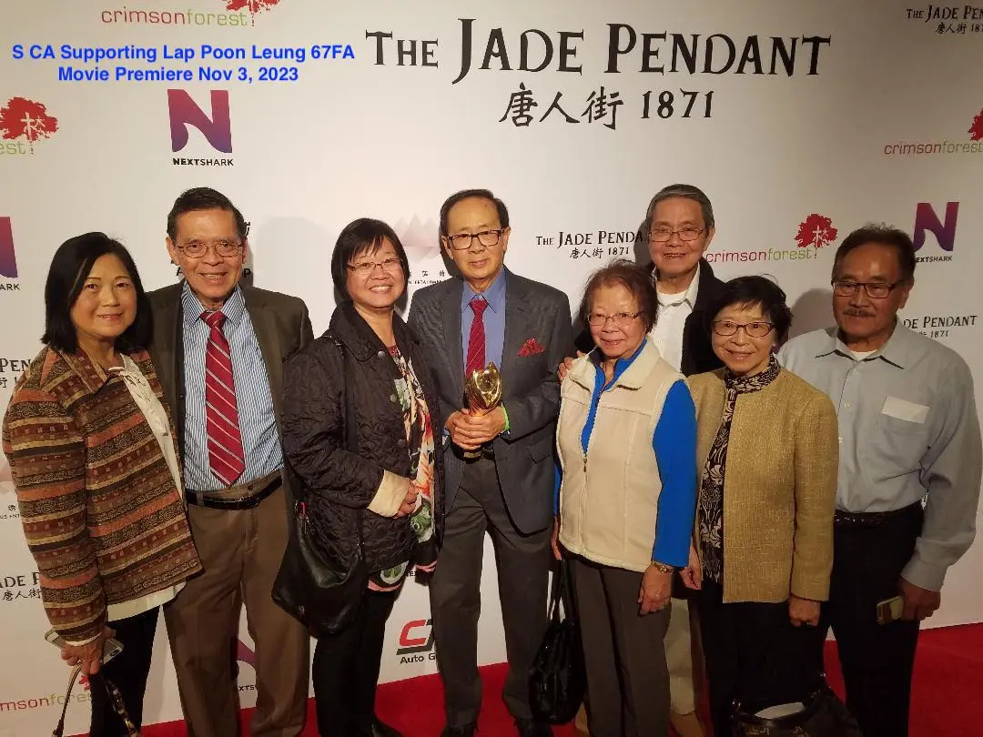 Teresa Cho Congratulating Lap Poon Leung 67FA for his Screen Writer Award at the Movie Premiere Nov 3, 2017 